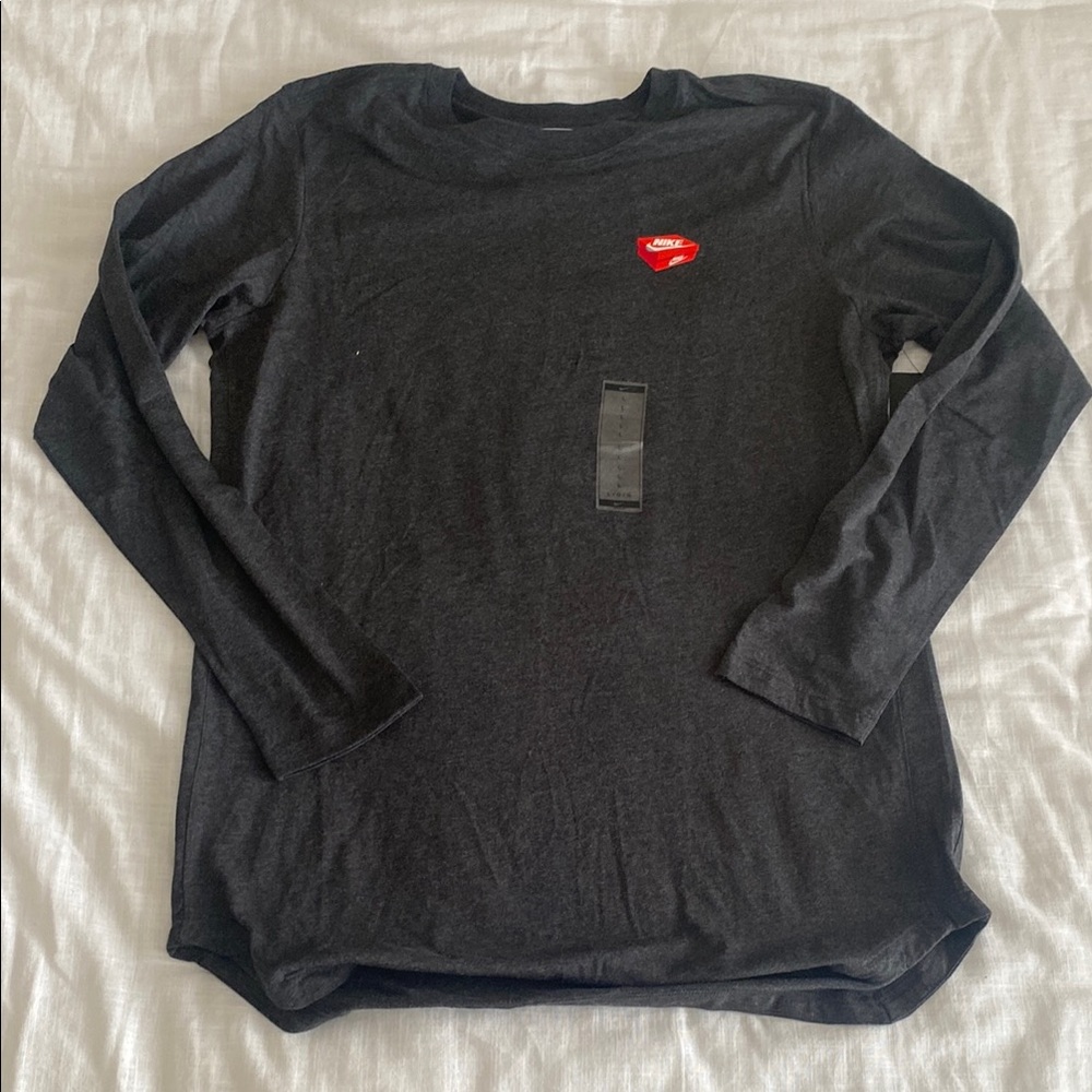 Nike Gray Tee with White Logo